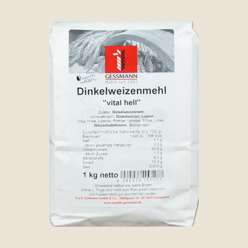 Dinkelweizenmehl "vital" hell