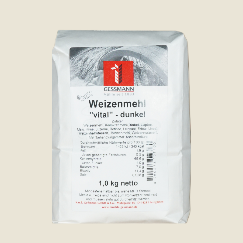 Weizenmehl "vital" dunkel